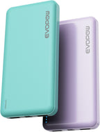Evopow - Paquete de 2 cargadores portátiles, batería externa de 100, 10000 mAh