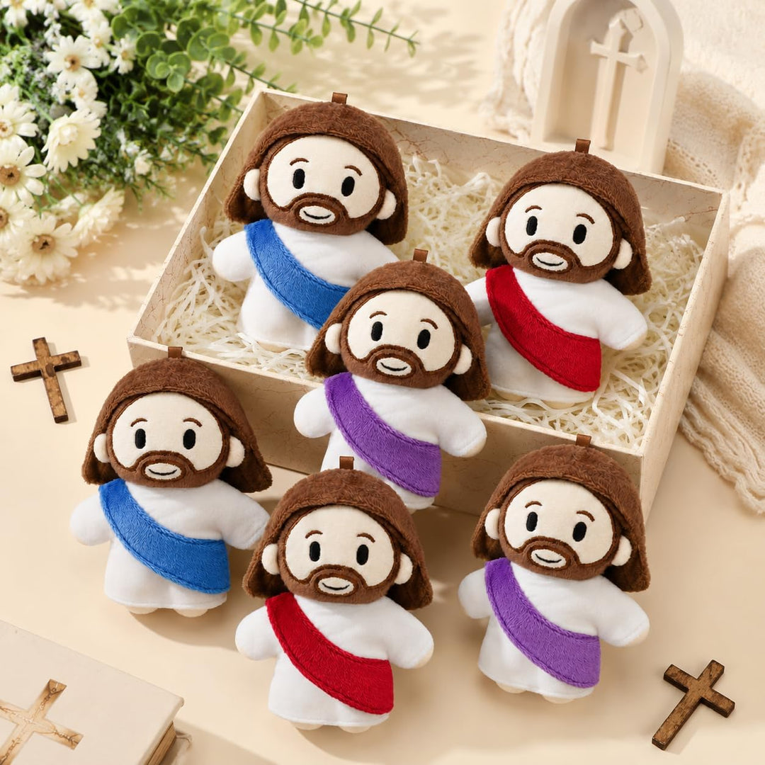 Tiralia Juego de 6 piezas de peluche de Jesús, decoraciones de igle...