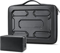 DOMISO Funda rígida para laptop de 17 a 17.3 pulgadas, impermeable, a prueba de golpes, funda rígida para laptop con asa y bolsillo de almacenamiento, compatible con MacBook, HP, Dell, negro