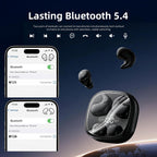 Auriculares planos para dormir pequeños, invisibles, inalámbricos, pequeños auriculares inalámbricos ocultos para dormir de lado, auriculares intrauditivos discretos para canales auditivos