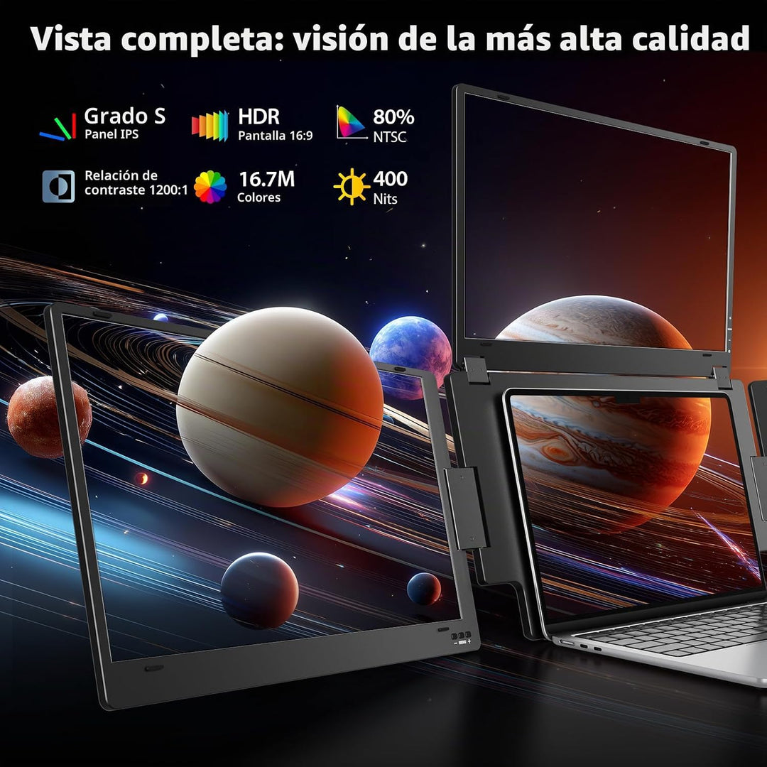 KYY Extensor de pantalla para laptop, monitor portátil cuádruple de...