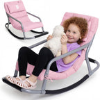 Special Supplies Mecedora sensorial para niños, cómoda mecedora para niños, silla de suelo versátil con tela suave y estabilidad para sala de juegos, dormitorio o guardería (a partir de 3 años) (rosa)