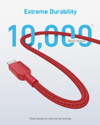 Anker USB C a USB C Cable, 240W Fast carga Cord (2-Pack, 10 ft, Red)