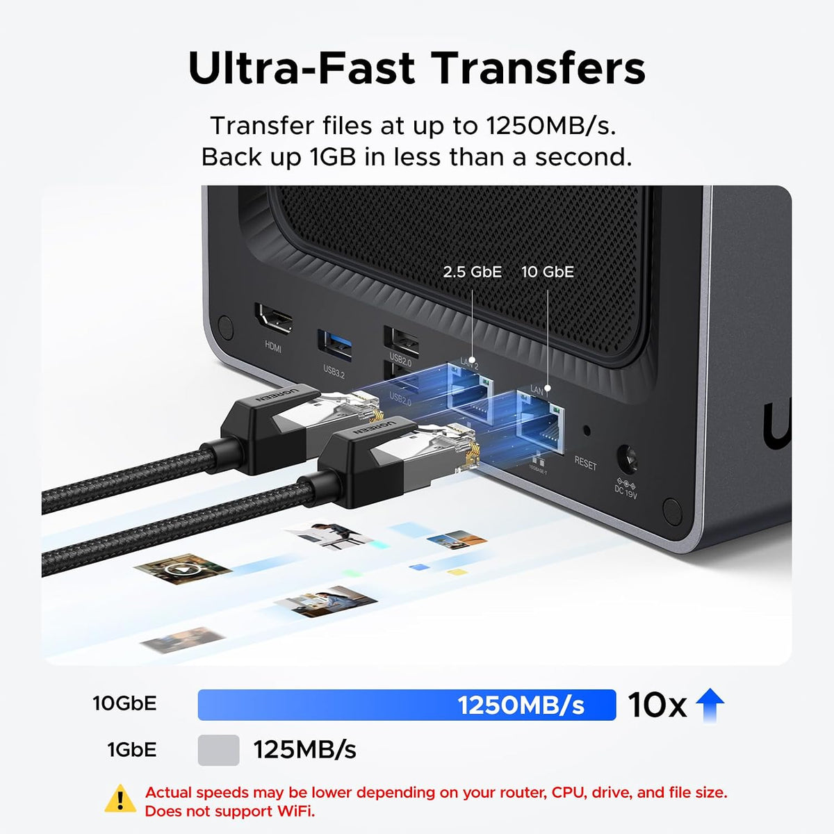 UGREEN NAS DXP4800 Plus NAS de escritorio de 4 bahías, CPU Intel Pe...