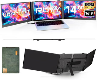 ROYY - Extensor de pantalla para laptop, monitor portátil 1080P FHD...