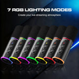 P PUPGSIS Micrófono de podcast XLR\/USB, micrófono para juegos con...