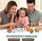 Rompecabezas de metal de madera, regalos de Pascua para niños y adolescentes, rompecabezas de cerebro desenredado de eslabones de hierro, juego de entrelazado, anillo chino, juguete mágico para recuerdos de fiesta, niños y adultos, desafío paquete de 32