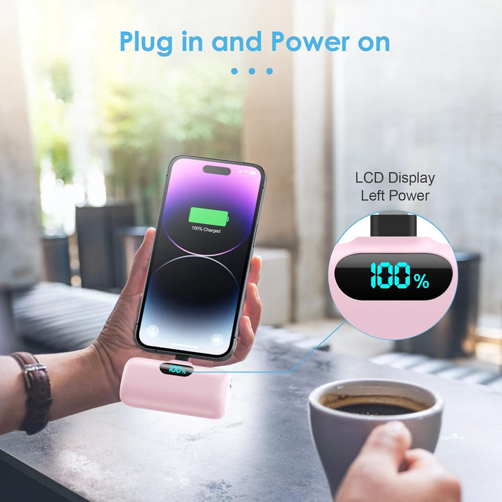 Mini Cargador Portátil USB C Power Bank, Paquete de Batería Mejorad...