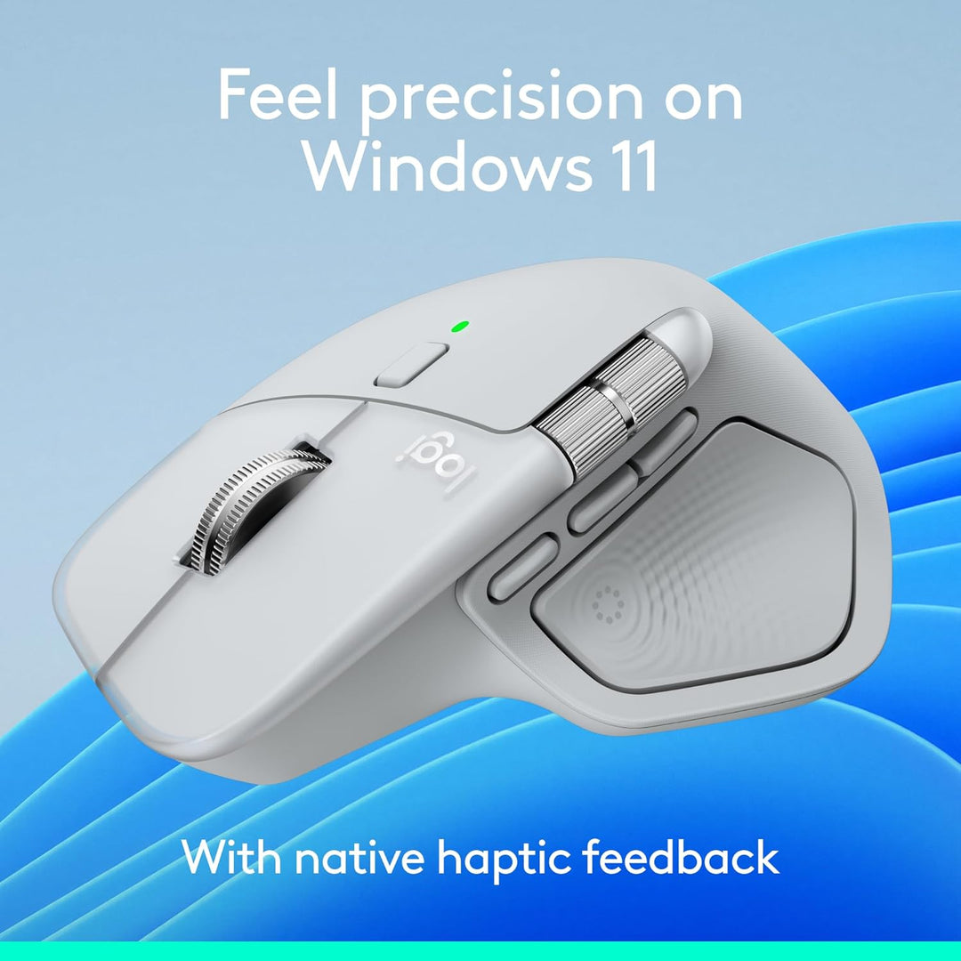Logitech MX Master 4, mouse inalámbrico ergonómico con retroaliment...
