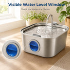 Fuente de agua para perros grandes, cuenco de acero inoxidable para perros