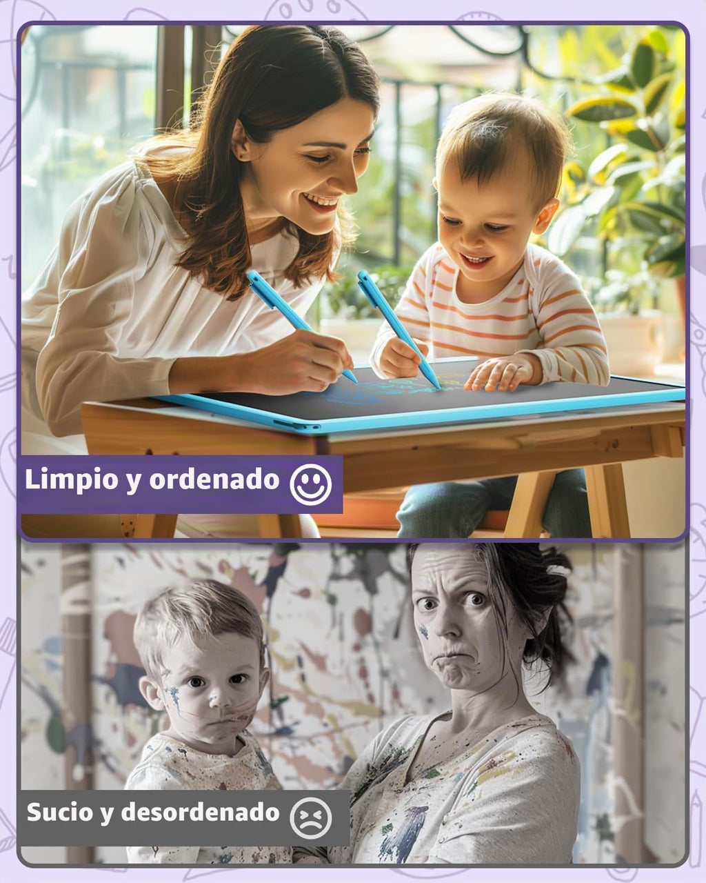 Tableta de Escritura LCD de 16 Pulgadas - Tablero de Dibujo para Niños, Almohadilla de Dibujo Colorida, Juguetes para Niñas, Niños y Pequeños de 3 a 12 Años, Regalos de Cumpleaños para Niños
