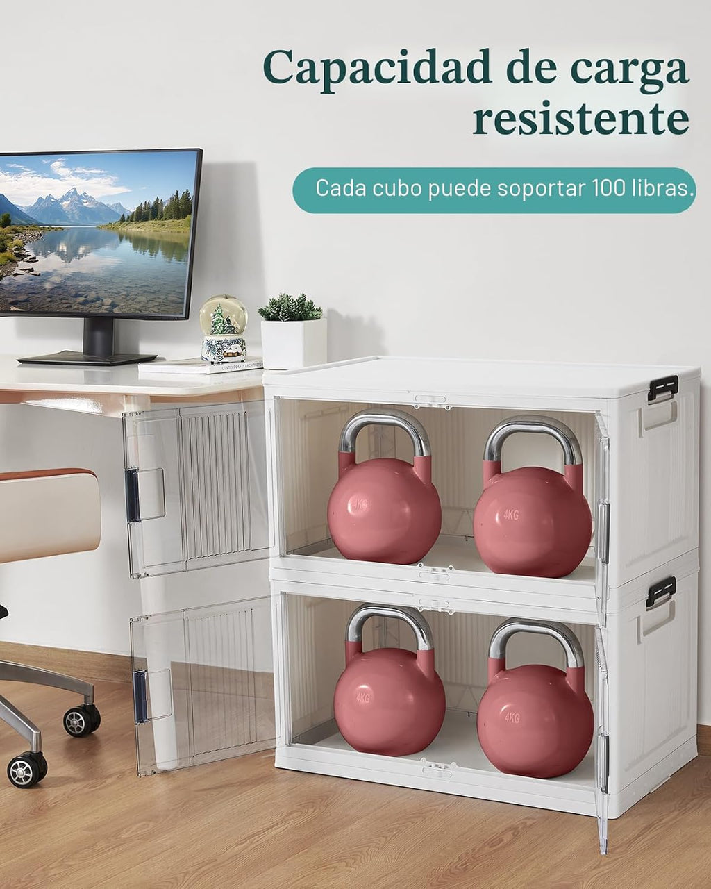 OlarHike - Contenedores de almacenamiento de 97 cuartos de galón con tapas para armario, garaje, estantes, paquete de 3