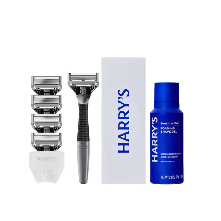 Harry's Kit de afeitado original para hombres, mango de afeitar...