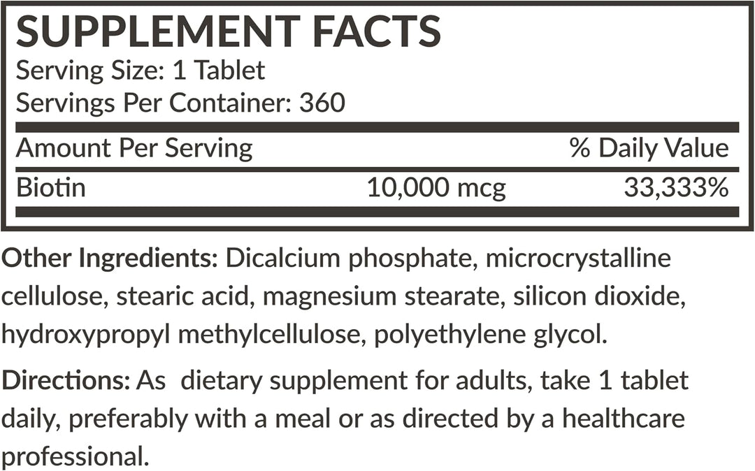 Futurebiotics Biotina 10,000 MCG Tabletas de Alta Potencia Apoyan e...