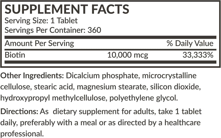 Futurebiotics Biotina 10,000 MCG Tabletas de Alta Potencia Apoyan e...