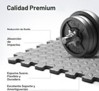 Paquete de 12 tapetes de gimnasio en casa de 48 pies cuadrados, tapetes de ejercicio de rompecabezas, azulejos de espuma EVA entrelazados para equipos de entrenamiento en casa y áreas de juego para niños, gris, 24 x 24 pulgadas x ½ pulgadas, 12 azulejos (