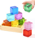 Woodtoe Bloques de construcción grandes, bloques sensoriales Montessori