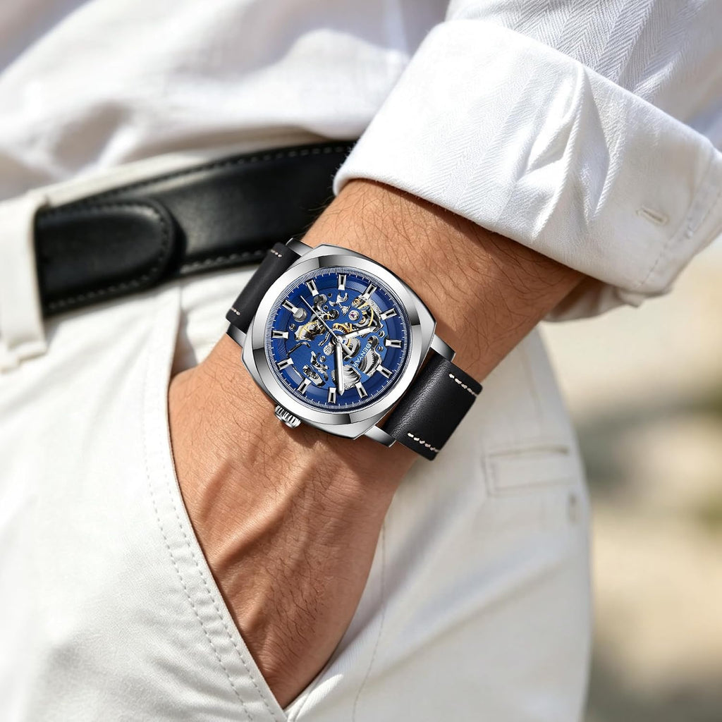 BENYAR Reloj Automático Mecánico de Esqueleto para Hombre de Vestir