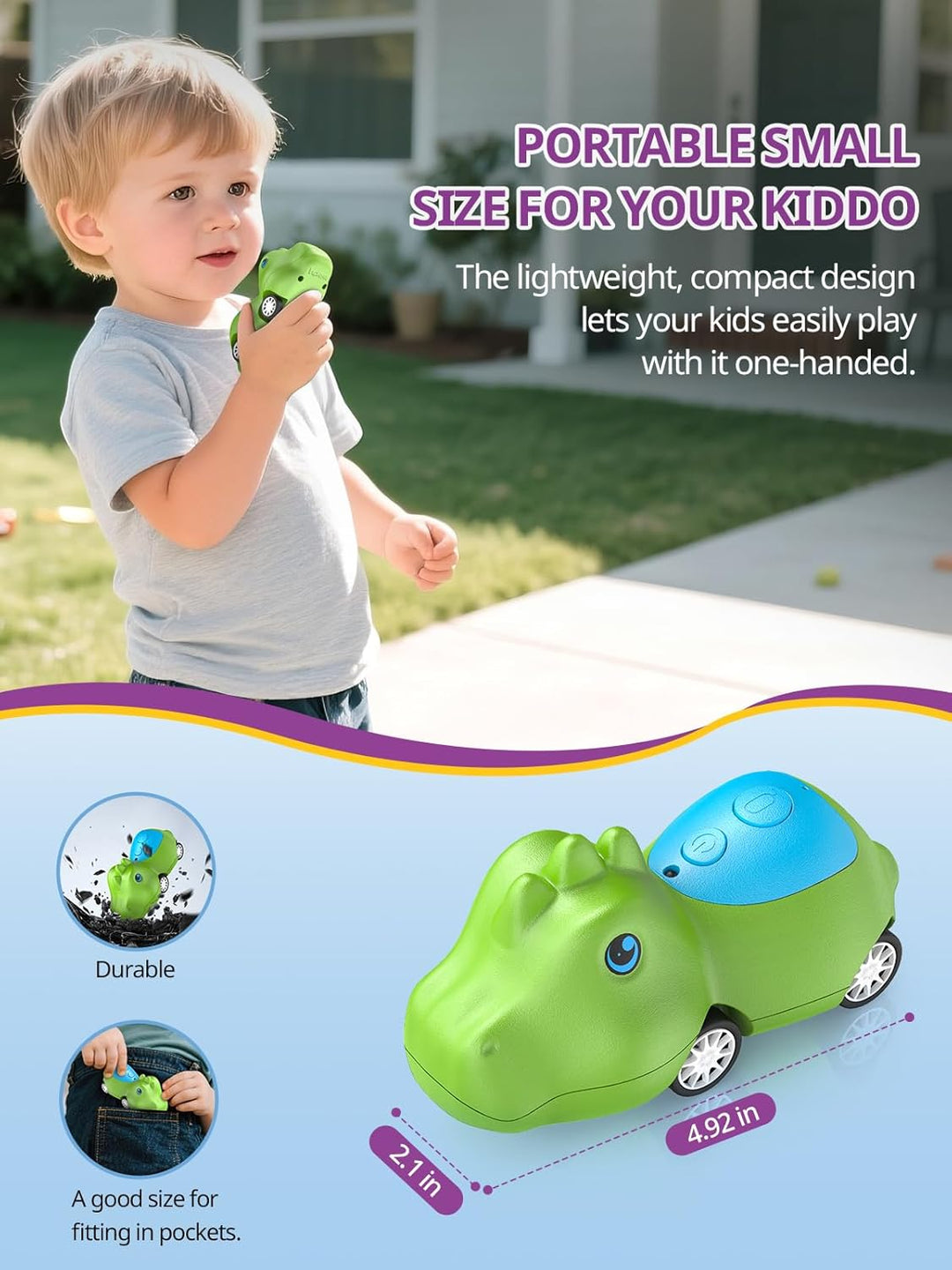 Inspireyes Walkie Talkies de dinosaurio para niños, paquete de 2, j...