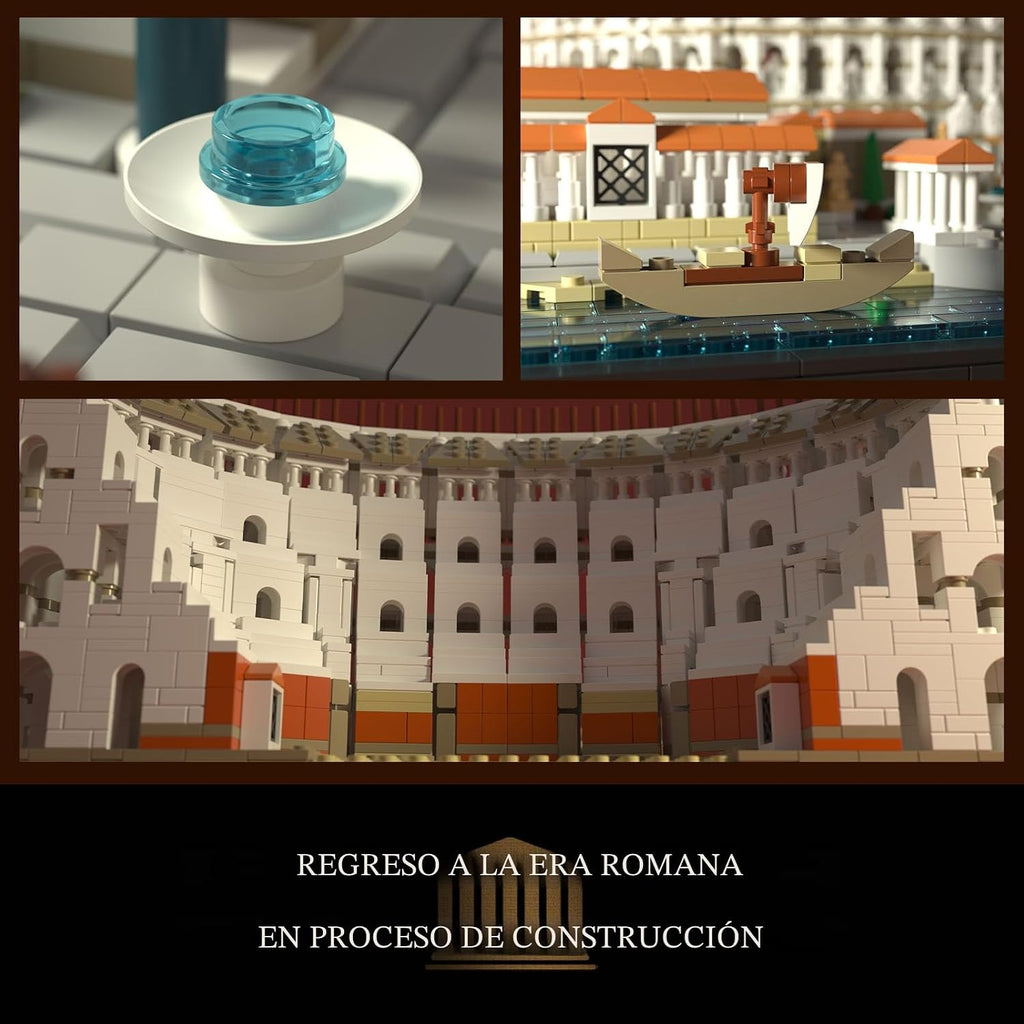 Givenni Arquitectura El Coliseo Romano; modelo coleccionable para adultos; kit de construcción de modelo de decoración del hogar, actividad creativa de bricolaje, colección famosa de monumentos (3989 piezas)