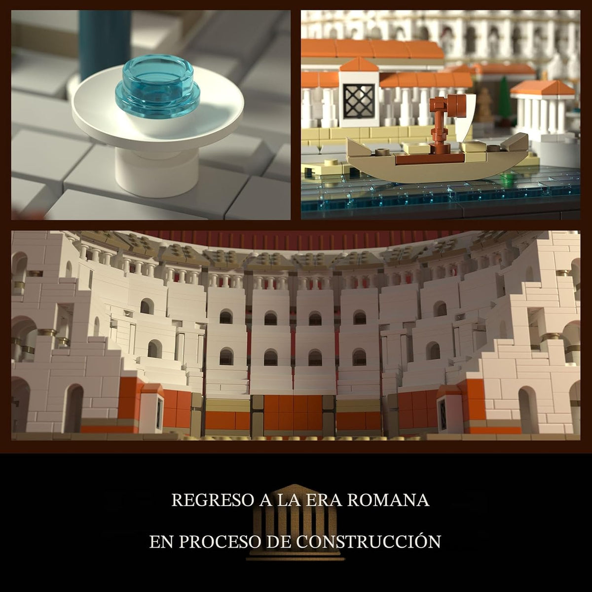 Givenni Arquitectura El Coliseo Romano; modelo coleccionable para adultos; kit de construcción de modelo de decoración del hogar, actividad creativa de bricolaje, colección famosa de monumentos (3989 piezas)
