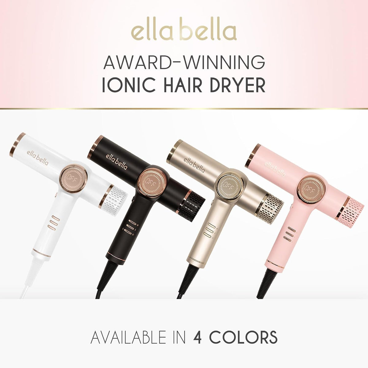 ELLA BELLA® Secador de pelo iónico profesional con difusor \u2022 S...