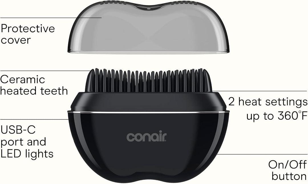 Conair Herramienta de retoque 5 Minute Fix Cepillo alisador, recarg...