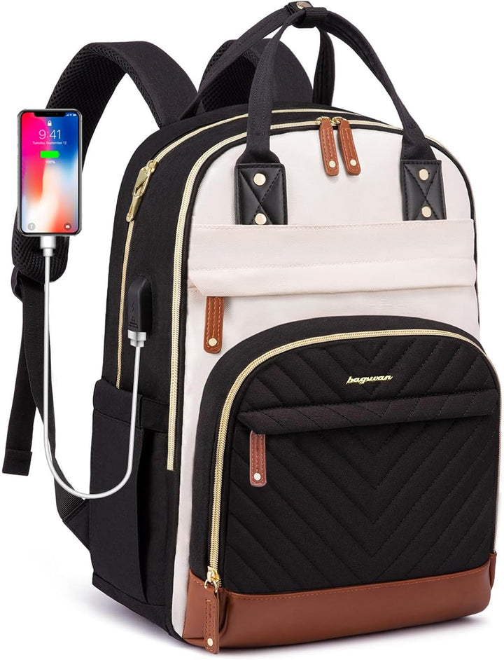 Mochila para portátil para mujer, mochila escolar de 17.3 pulgadas,...