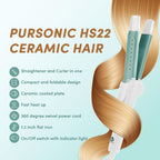 PURSONIC Alisador y rizador de pelo de cerámica, plancha de pelo