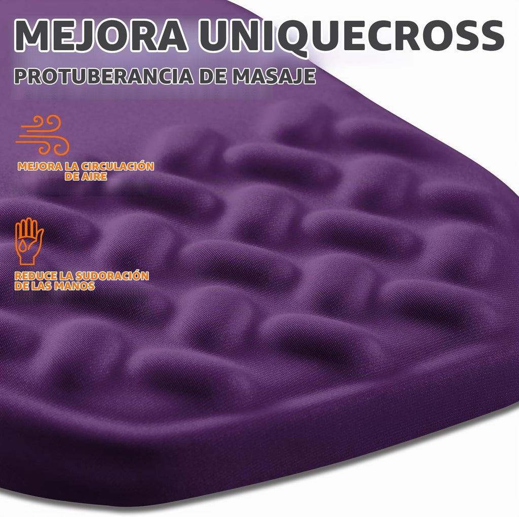 Alfombrilla ergonómica con inclinación para ratón y soporte para muñeca, alfombrilla con reposamuñecas para alivio del dolor del túnel carpiano con protuberancia de masaje y espuma