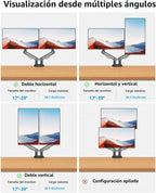 Soporte de monitor dual MOUNTUP, brazo de monitores de alta resistencia