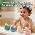 haakaa Dinky Splash Duck - Juguete de baño de silicona para bebé, desmontable y libre de moho, juguetes de silicona de grado alimenticio, juguetes de bañera para apretar, juguetes flotantes para tina para bebés de 6 meses