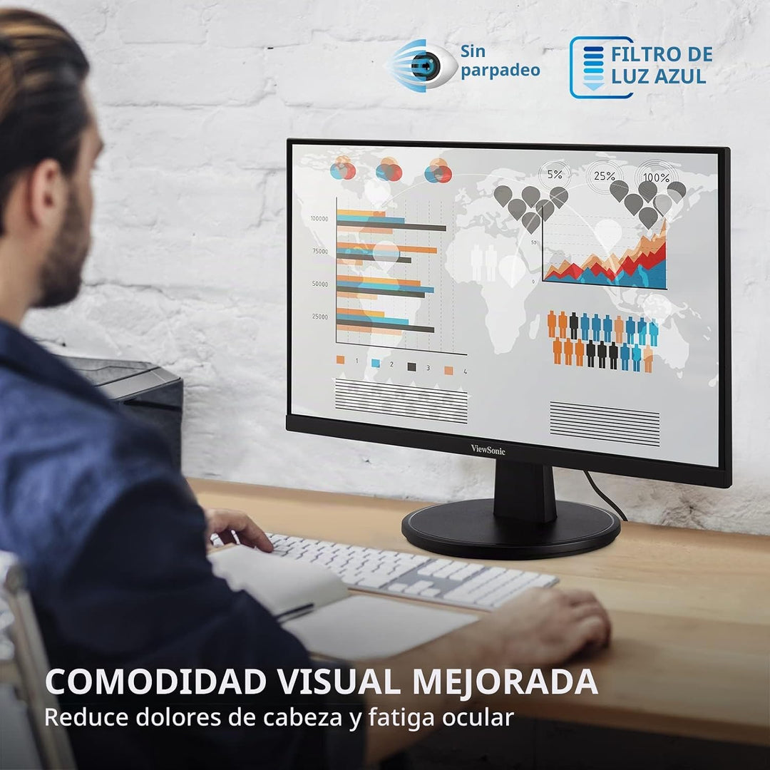 ViewSonic VS2247-MH Monitor de 22 pulgadas 1080p con 100Hz, FreeSyn...