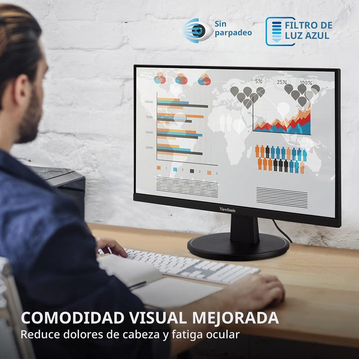 ViewSonic VS2247-MH Monitor de 22 pulgadas 1080p con 100Hz, FreeSyn...