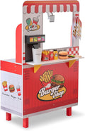 Teamson Kids Flip & Fry Burger Shop Playset para Kids Age 3+