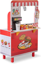 Teamson Kids Flip & Fry Burger Shop Playset para Kids Age 3+