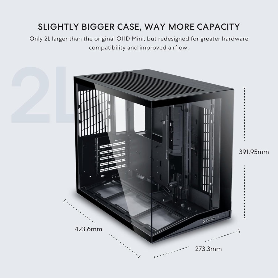 LIAN LI O11D MINI V2 | Carcasa de Computadora Compacta ATX Mid-Towe...