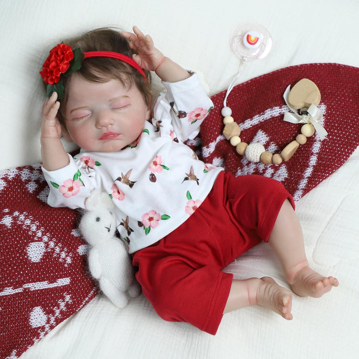 SCOM Muñeca realista de bebé Reborn de 20 pulgadas, niña dormida re...