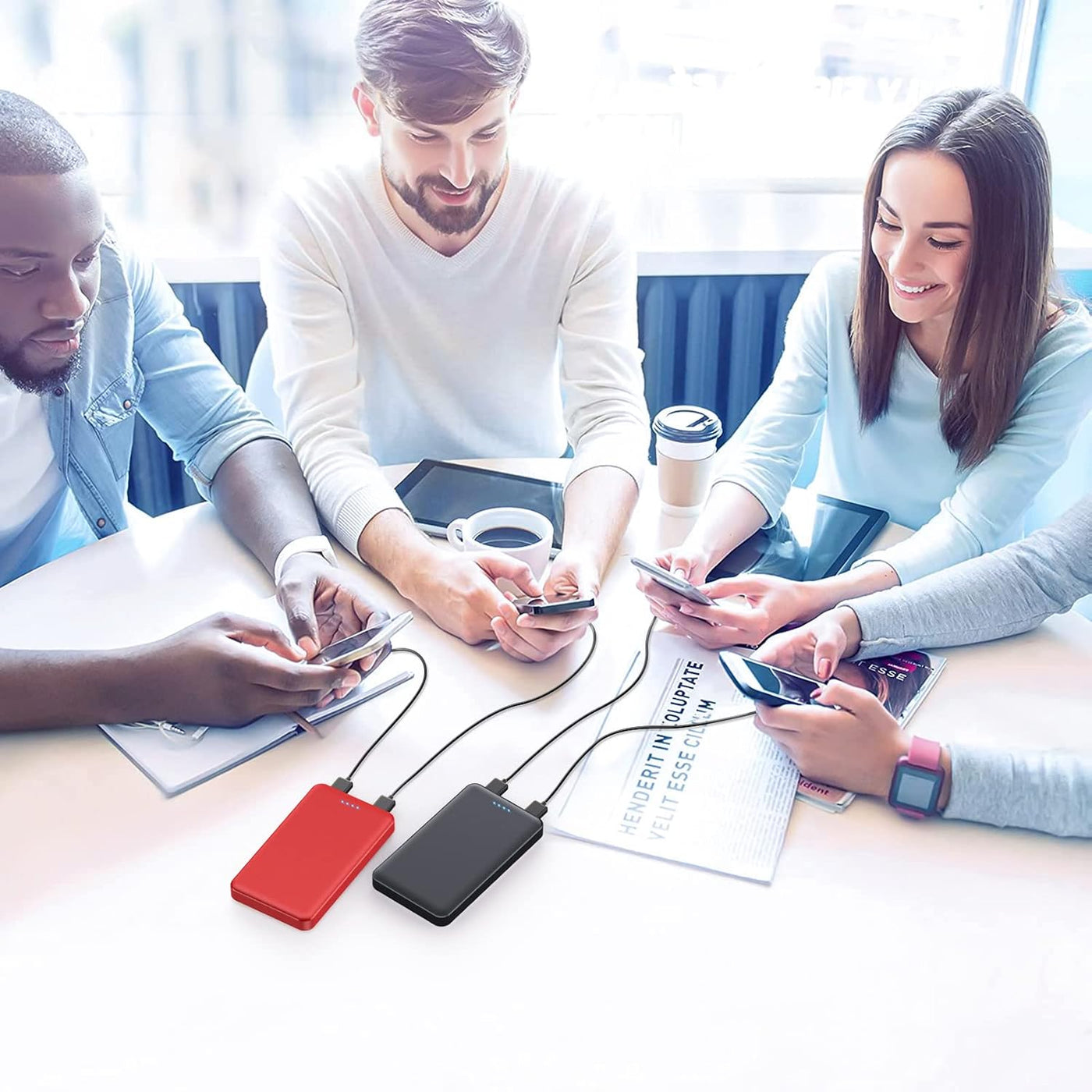 [Paquete de 2] Cargador Portátil Power Bank 10000mAh, Batería Exter...