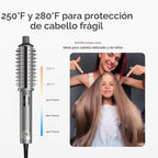 TYMO STYLUX PRO - Cepillo térmico para rizar, cepillo redondo calentado de