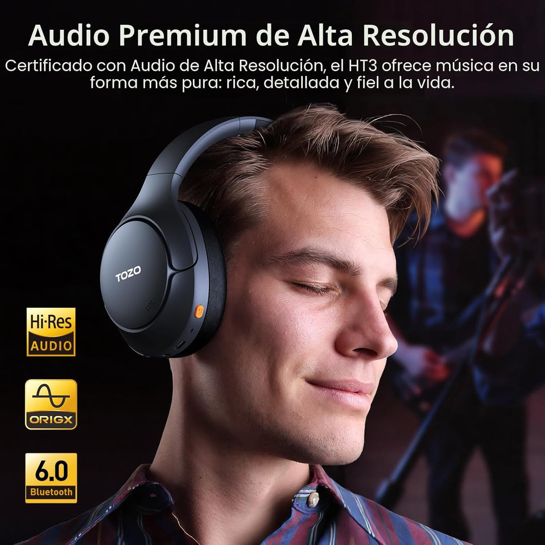 TOZO Auriculares híbridos HT3 con cancelación de ruido, batería de...