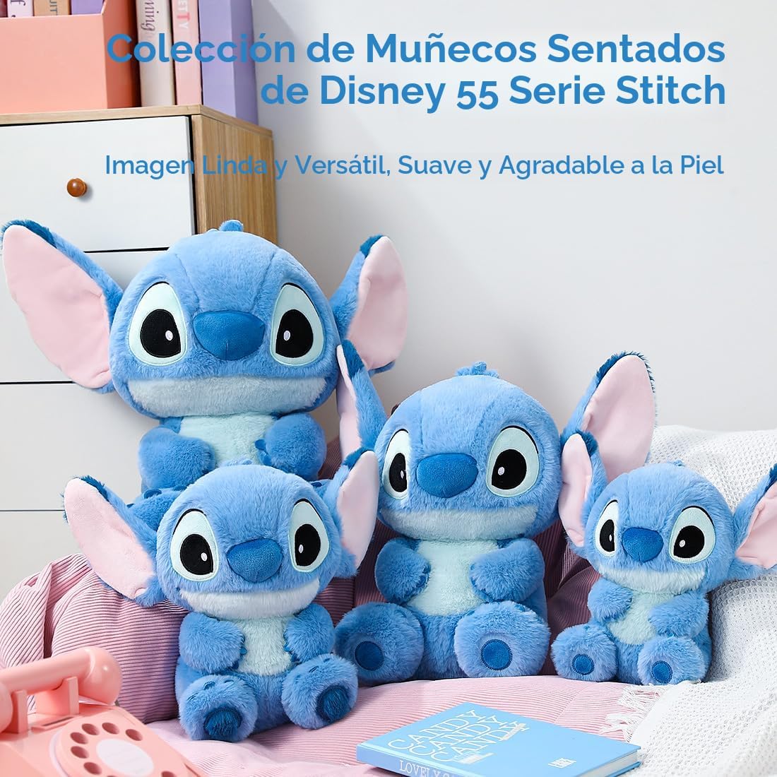 MINISO Disney Lilo & Stitch Colección 16" Animal de Peluche...