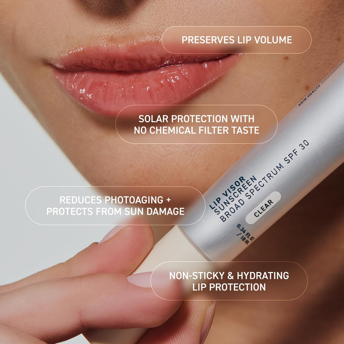 Prequel Skin Lip Visor, bálsamo labial transparente con SPF 30 PA +...