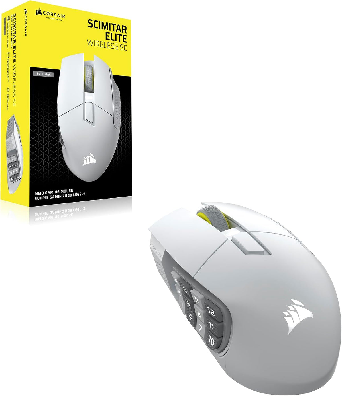 Corsair Scimitar Elite Wireless SE MMO ratón de PC para juegos \u20...