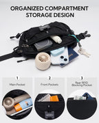 WATERFLY Riñonera pequeña con bloqueo RFID para viajes, senderismo, bolsa