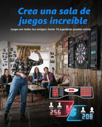 WIN.MAX Electronic Dart Board Cabinet Set para Adults, negro