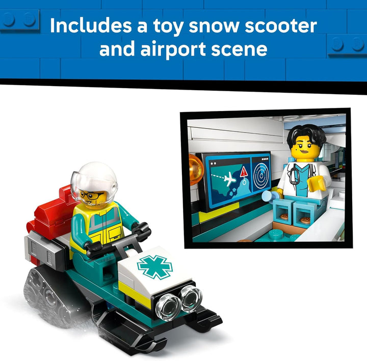 LEGO Juguete de construcción de avión de ambulancia aérea