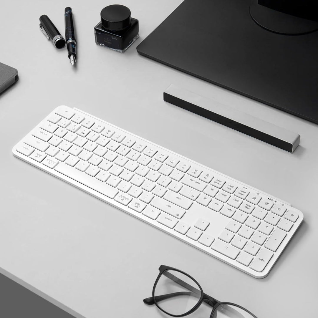 Keychron Teclado inalámbrico ultrafino B6 Pro, ZMK de tamaño comple...