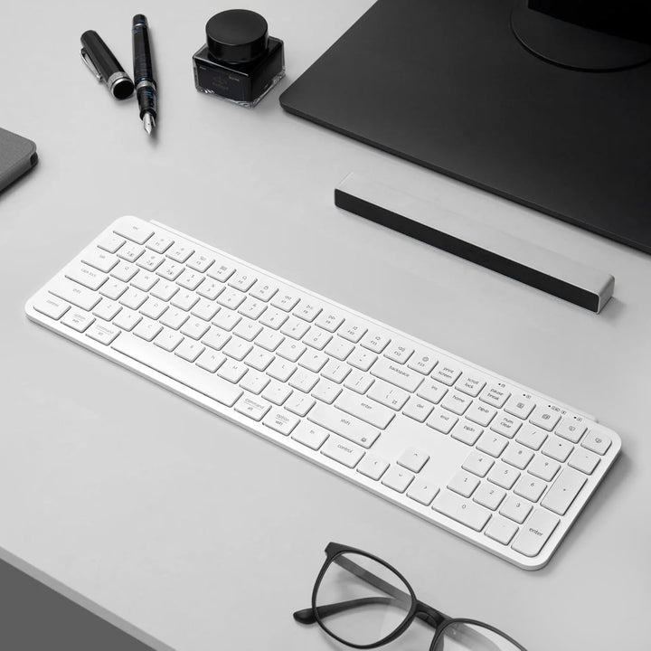 Keychron Teclado inalámbrico ultrafino B6 Pro, ZMK de tamaño comple...