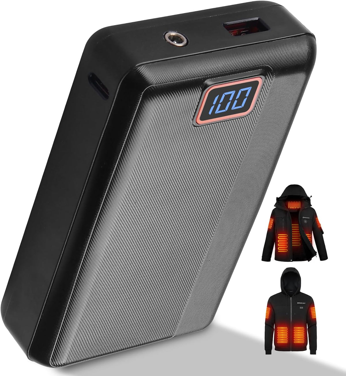 Brimekey Banco de energía recargable de 20000 mAh con cable USB, pa...